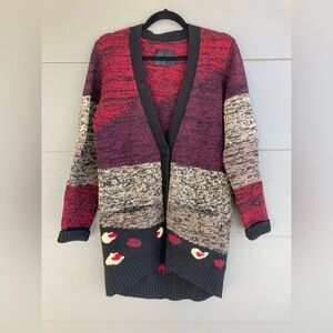 Wood Wood Lambswool Colorful Oversized Button Up Cardigan